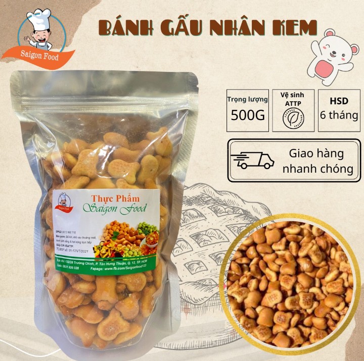 [HCM]1Kg Bánh Gấu Nhân Kem Thiên Hồng - Saigon Food