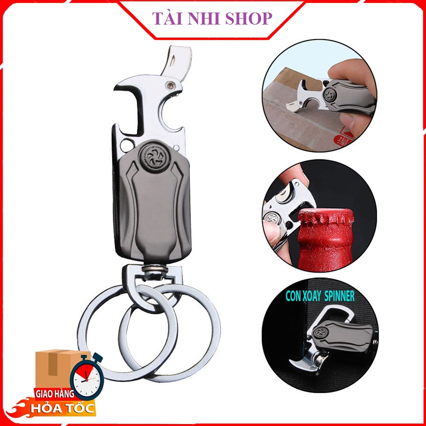 [HÀNG XỊN]Móc khóa xe máy, móc khóa ô tô, móc treo chìa khóa - Xoay 360 độ giải trí, Mở bia phong cách, Móc khóa thép không gỉ - TÀI NHI