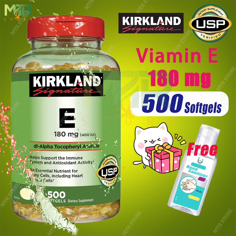 Viên Uống Bổ Sung Vitamin E Kirkland Signature Vitamin E 180mg 400 IU 500
