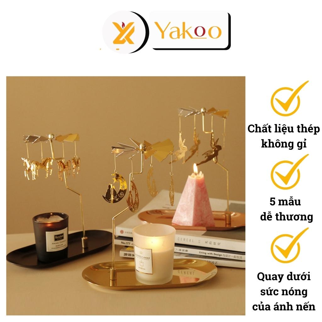 Phụ kiện nến thơm chong chóng xoay - phụ kiện chơi nến, decor phòng cực đẹp khay nến thơm trang trí - yakoo candle