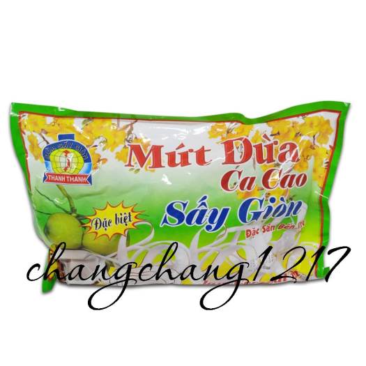 Mứt Dừa Cacao Sấy Giòn Thanh Thanh Gói 500gr
