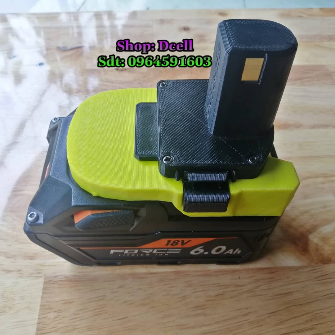 Đế chuyển pin aeg và aeg ridgid 18v cho máy ryobi in 3d siêu bền,