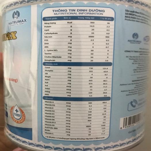 LÌ XÌ LÊN ĐẾN 200K. SỮA Non Nutrumax Newborn 400g dành cho trẻ từ 0-12 tháng tuổi