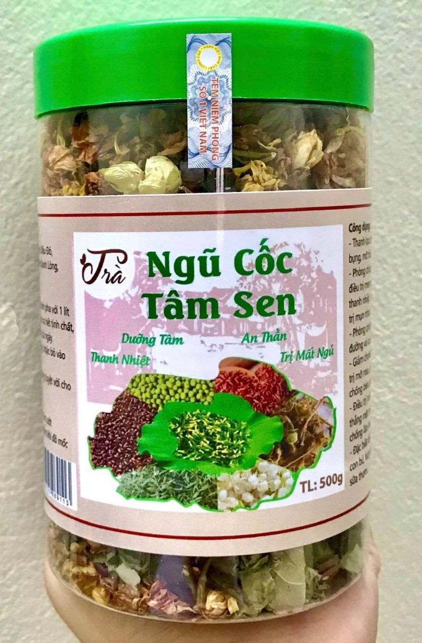 Trà ngũ cốc tâm sen thảo mộc - cho giấc ngủ ngon, hũ 500g