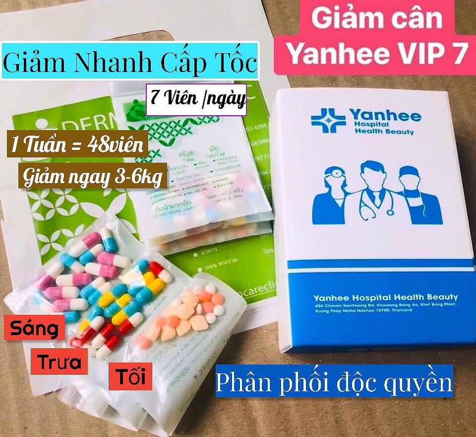 Giảm Cân VIP 8 YANHEE-GIẢM CẤP TỐC ltrinh 1 tuần giảm 4-7kg