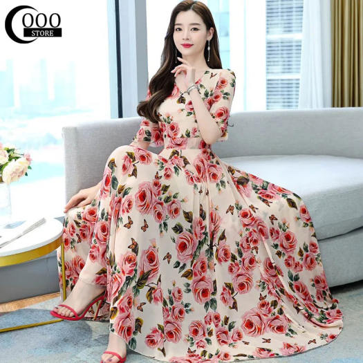 Váy Đầm Liền Tay Bay Màu Đen Váy Dài Tôn Dáng Chíết Eo Mùa Hè Mẫu Mới 2024  Cho Nữ | Shopee Việt Nam