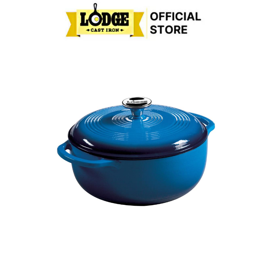 Lodge - Nồi gang phủ men xanh dương