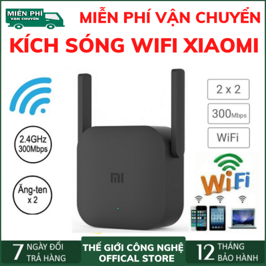Kích sóng wifi Xiaomi Mi Repeater Pro-Bộ khuếch đại wifi Phiên bản mới nhất-Tốc độ 300Mbps-Sóng xuyên tường-Bảo hành 12 tháng