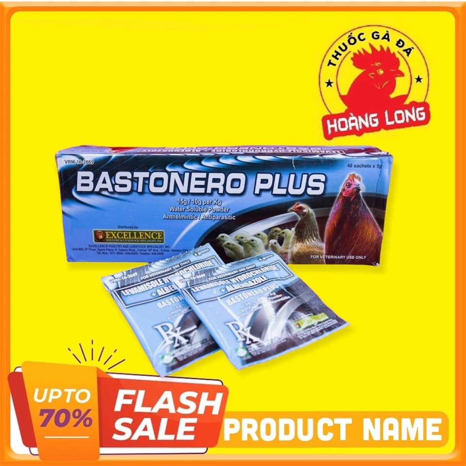 Combo 4 gói bastonero plus - xổ giun cho gà con dưới 4 tháng