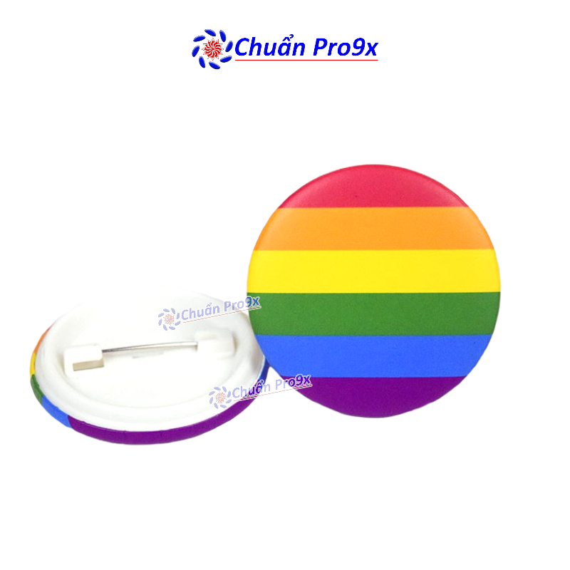 Huy hiệu lgbt lục sắc rainbow h01