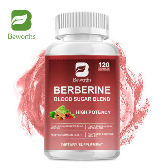 BEWORTHS Berberine Supplement 1500mg with Ceylon Cinnamon Bitter Melon Chromium Zinc for Blood Sugar Support Cardiovascular & Immune Health Support Glucose Metabolism