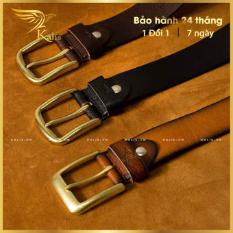 Dây Thắt Lưng Nam Da Bò Thật 100% Cao Cấp Chính Hãng KALIS Việt Nam Dây Nịt Thắt Thắc Lưng Da Bò Thật Nam Cao Cấp Chính Hãng Thời Trang Đẹp