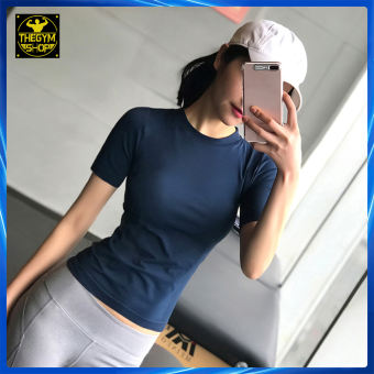 Áo tập gym yoga nữ AMIN AM038 ôm dáng vải dệt kim cao cấp co dãn 4 chiều thông thoáng thấm hút mồ hôi