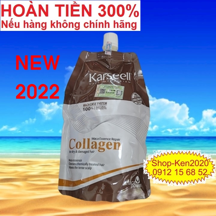 Kem hấp phục hồi tóc Karseell Collagen Maca Essence Repair 500ml dạng túi