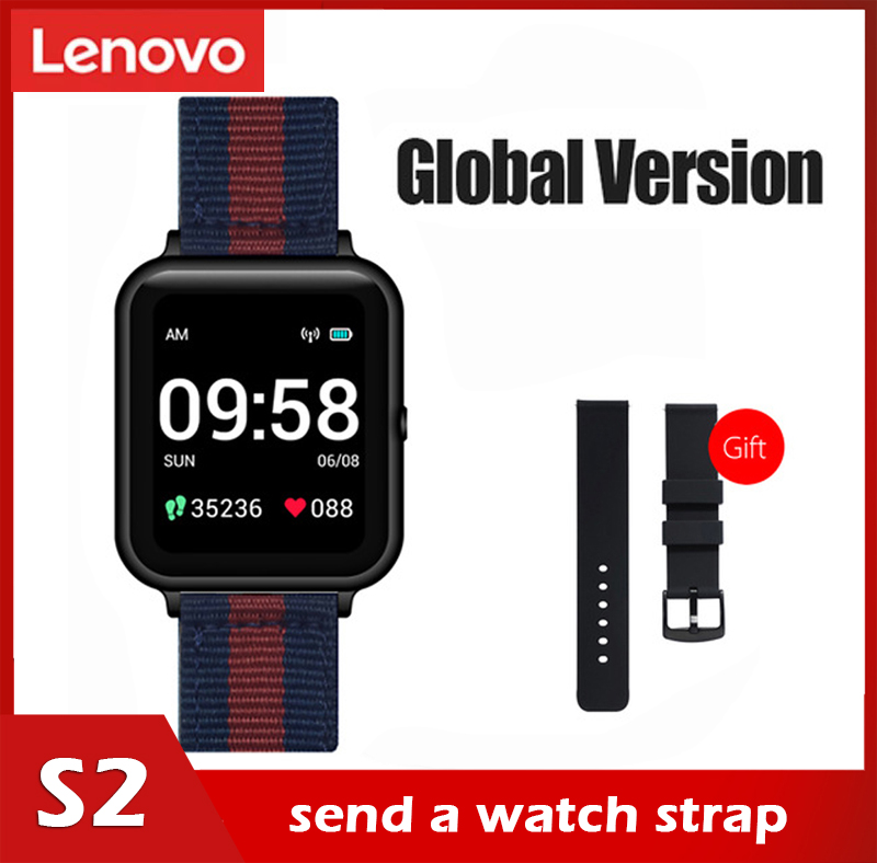 LenovoS2 Thông Minh Horloge 1.4 "240X240 Bộ Theo Dõi Sức Khỏe Calorie Stappenteller Slaap Hartslagmeter Smartwatch Man Phụ Kiện Ban Nhạc Quà Tặng