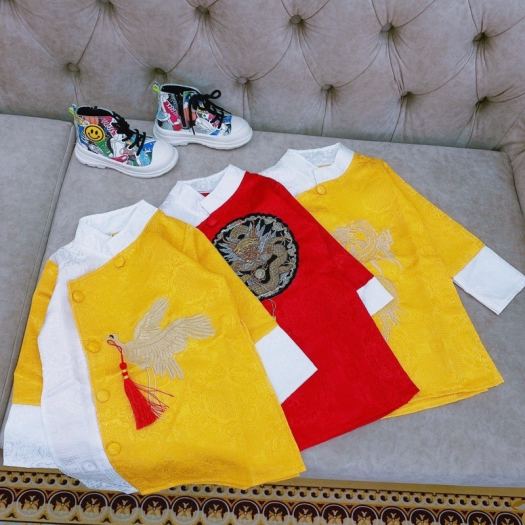 ▦✎  Áo dài gấm thượng hải cho bé trai