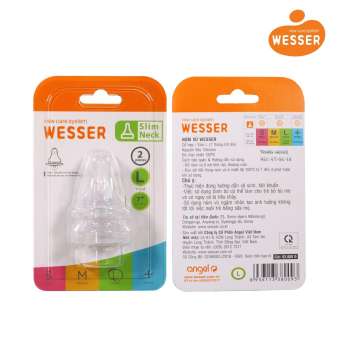 NÚM VÚ WESSER CỔ HẸP SIZE L ( VỈ 2 NÚM )