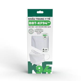 KHẨU TRANG BBT KF94 HỘP 10 CÁI TRẮNG