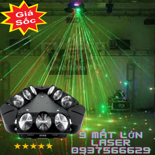 Moving 9 Mắt Lớn Laser (3in1) - Đèn Sân Khấu Tphcm