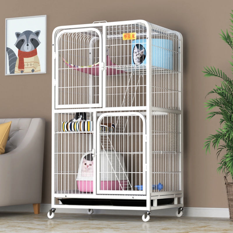 Chuồng mèo nan ống 3 tấng 1 mét 4- hàng gấp gọn cao cấp