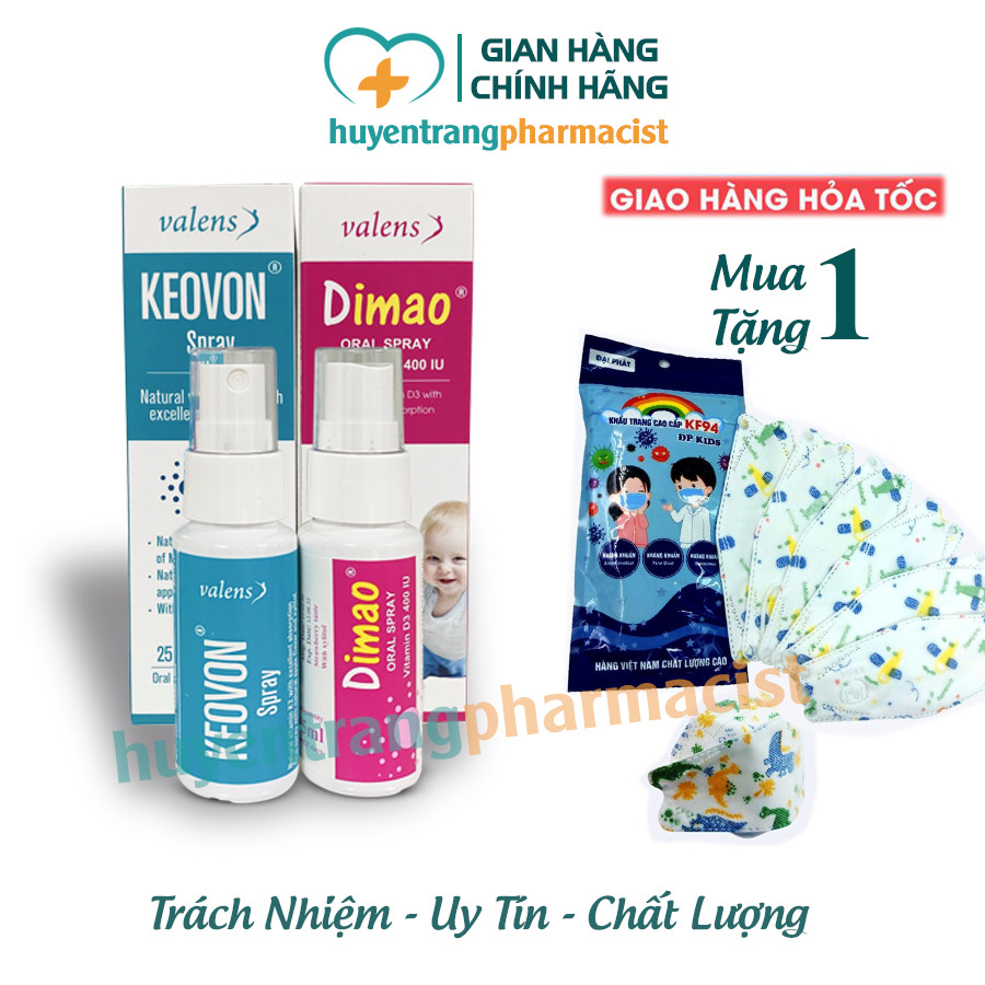 ✔️️️ Combo Tăng Chiều Cao Dimao Vitamin D3 + Keovon Vitamin K2 (Tặng quà)