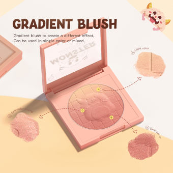 BEAUTYBIGBANG Bảng Màu Má Hồng Chuyển Sắc Nổi 6 Màu Phấn Má Dạng Kem Màu Pastel Phấn Trang Điểm Bóng Lấp Lánh Màu Hồng Cho Khuôn Mặt