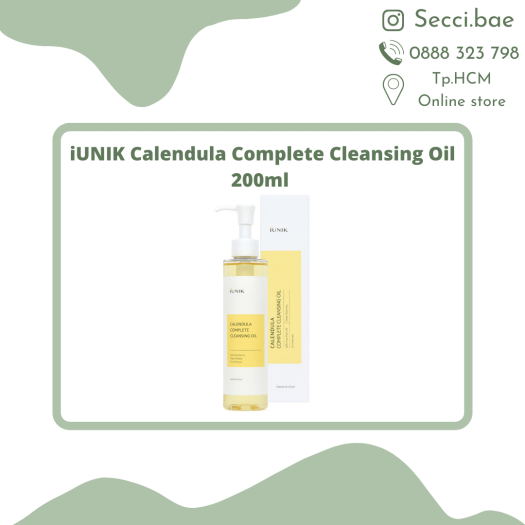 Dầu tẩy trang iUNIK Calendula Complete Cleansing Oil 200ml