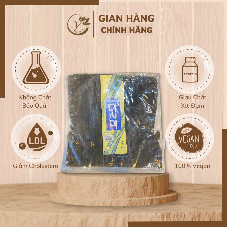 [ Gói 500g ] Rong biển ninh nước (phổ tai) DASHIMA. Tảo bẹ nấu nước dùng Hàn Quốc, tảo biển được sấy khô dùng nấu canh..