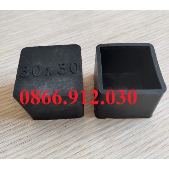 Bộ 10 chiếc hộp vuông 30x30_bịt ngoài núm, nút chụp cao su, nhựa bịt chân bàn ghế, nút bao chân sắt, nút cao su