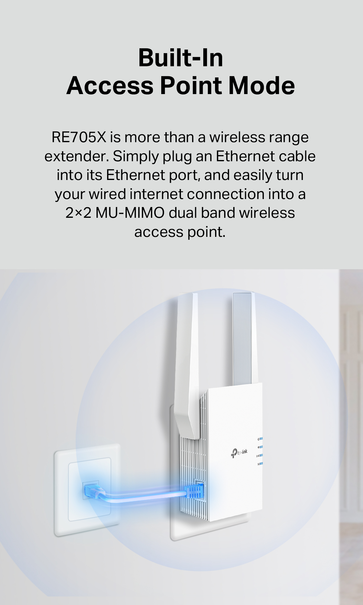 Tp-link Re705x Ax3000 Mesh Wifi 6 Extender Dual Band Wifi 6 Support Ap Mode  Uninterrupted Streaming App Control