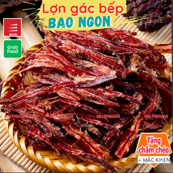 Thịt lợn gác bếp 500g (Tặng Chẩm Chéo) thịt heo khô hun khói thủ công thơm lừng mắc khén gia vị núi rừng Tây Bắc sấy khô hút chân không ATVSTP