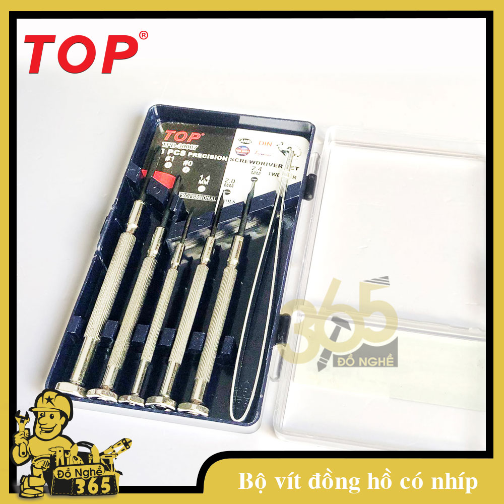 Bộ tua vít sửa đồng hồ, laptop 6 cây (có nhíp) - chuyên dùng cho thợ sửa chữa đồng hồ, tháo lắp các linh kiện chi tiết máy móc có kích thước nhỏ