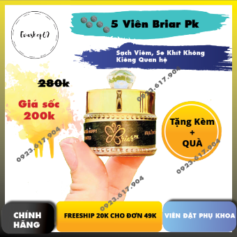 Lẻ 5v viên thảo mộc phụ khoa briar pk se khít vùng kín - Xinhdepshop