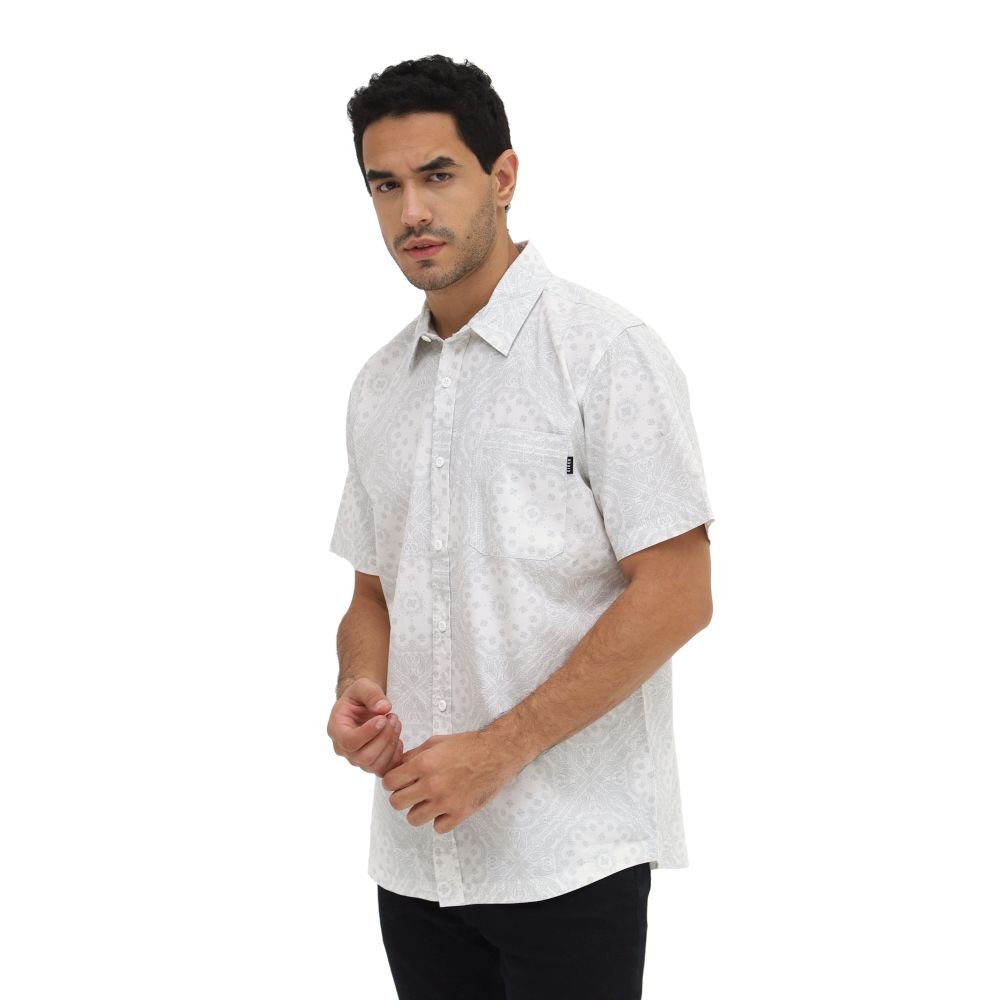 910007105 TRUJILLO PAISLEY SHIRT - WHT
