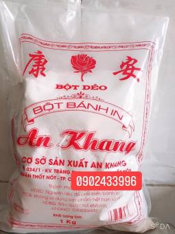 BỘT BÁNH IN DẺO AN KHANG TÚI 1KG( làm bánh in, bánh dẻo, bánh trung thu dẻo..)