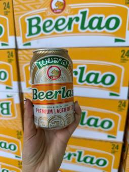 Beer Lào thùng 24 lon lào vàng,đen,gold 330ml(chuẩn bia lào)