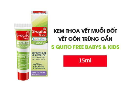 Kem bôi đ.ặ.c t.r.ị muỗi đốt và côn trùng cắn S-Quito free, Giảm sưng  ngứa, không để lại sẹo thâm