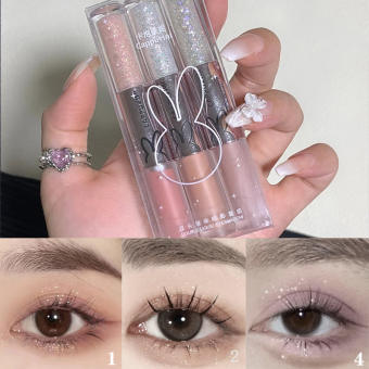 Set 3 Cây Nhũ Mắt Trang Điểm Dạng Lỏng Hai Đầu Cappuvini Màu 1+2+4 Mẫu Mới