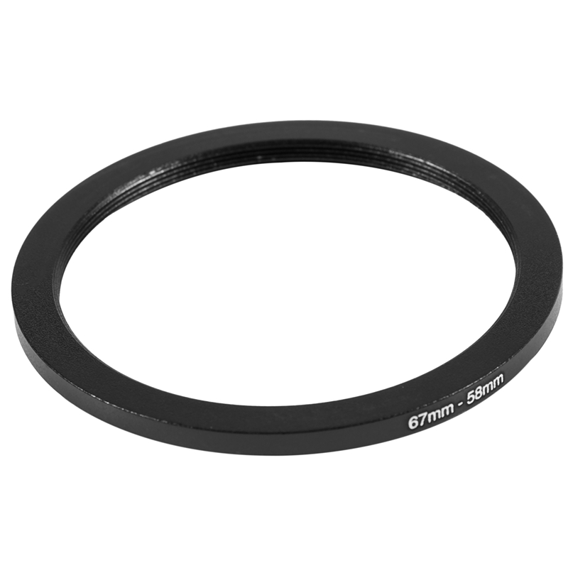 67mm-58mm 67mm to 58mm Step Down Ring Adapter Black for Canon Nikon 4