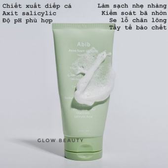 Sữa rửa mặt tạo bọt ngăn ngừa mụn chiết xuất diếp cá Abib Acne Foam Cleanser Heartleaf Foam 150ml
