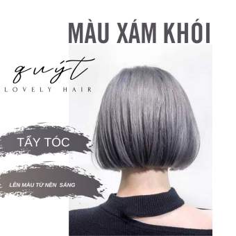 THUỐC NHUỘM TÓC MÀU XÁM KHÓI+TẶNG KÈM OXY-LÊN MÀU TỪ LEVEL 8-9-10