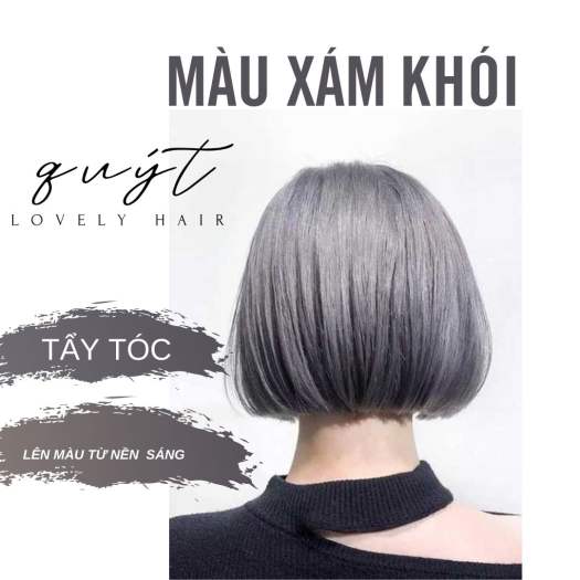 THUỐC NHUỘM TÓC MÀU XÁM KHÓI+TẶNG KÈM OXY-LÊN MÀU TỪ LEVEL 8-9-10