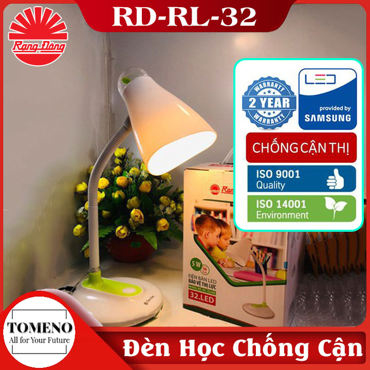 Đèn Học Để Bàn Chống Cận Rạng Đông RD-RL-32.LED , Đèn Học Rạng Đông Kèm Bóng Đèn Ánh Sáng Vàng Chính Hãng, đèn để bàn , đèn học để bàn , đèn học giá rẻ , đèn học cho bé , đèn học chống cận , đèn chống cận , đèn Rạng Đông