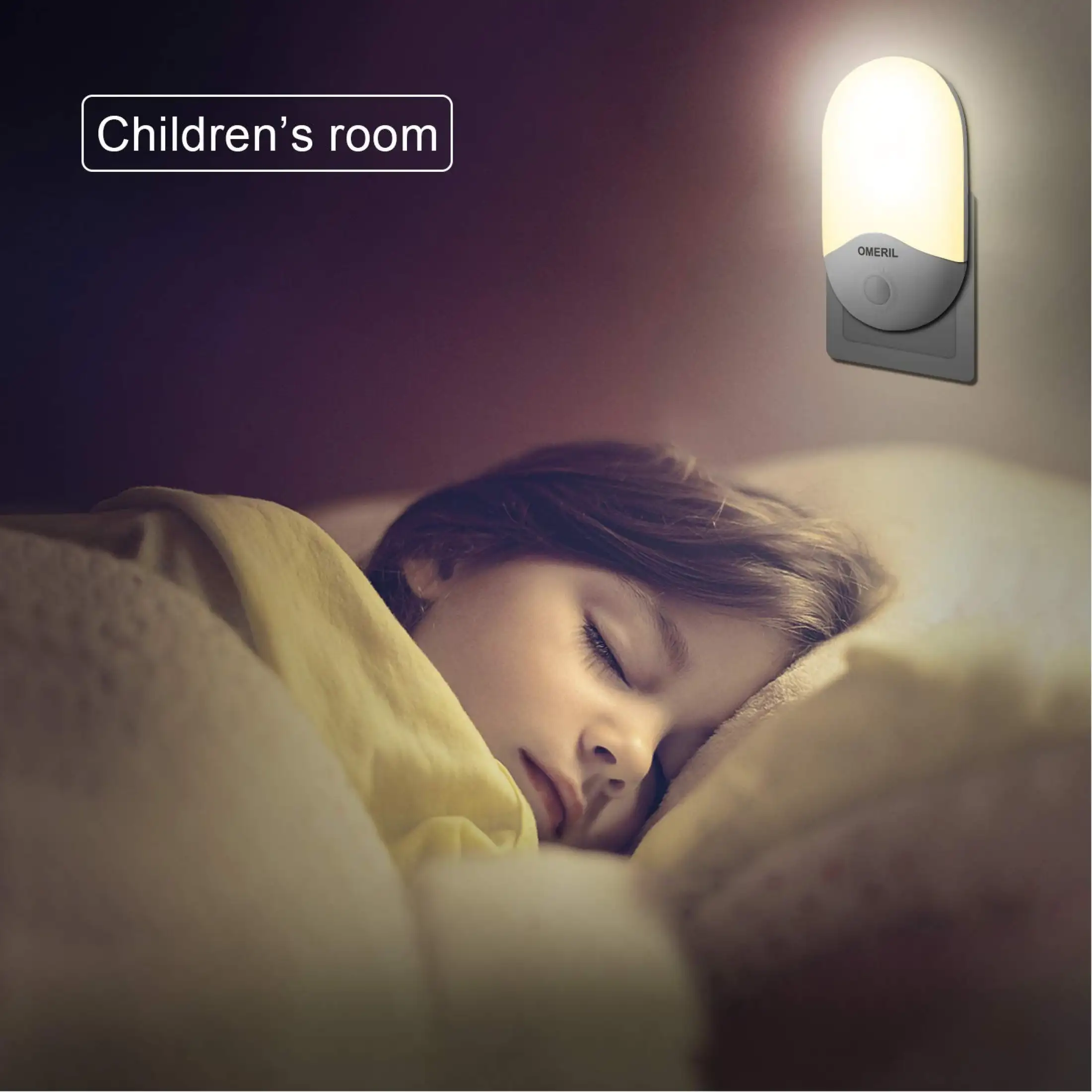 Omeril Ld068 Wh Led Night Light 2 Pack Night Lights Plug In Walls With Dusk To Dawn Photocell Sensor 0 5w Energy Saving Warm White Plug In Night Lighting For Kids Children Bedroom Hallway Etc