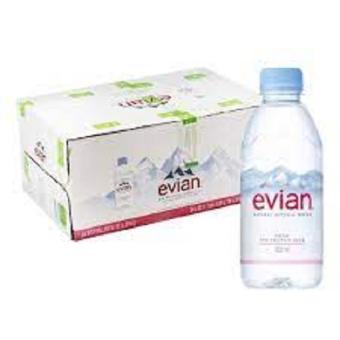 Nước khoáng thiên nhiên không gas evian chai nhựa 330ml (bao gồm 24 chai tương đương 1 thùng) nhập khẩu Pháp