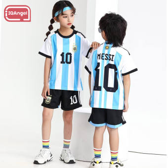 IQANGEL Áo Thi Đấu Bóng Đá Đội Tuyển Quốc Gia Argentina Số 10 Messi Áo Thi Đấu Trẻ Em In Kỹ Thuật Số