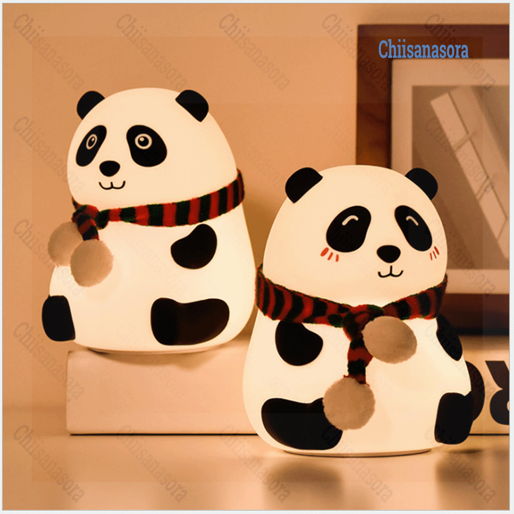 Đèn ngủ mini panda đèn silicone sạc USB đầy màu sắc ánh sáng ban đêm LED đèn gấu trúc dễ thương,đèn ngủ gấu trúc, đèn trang trí