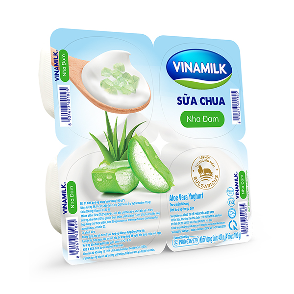 Thùng 48 hộp Sữa chua ăn Vinamilk Nha đam - Yaourt 100g