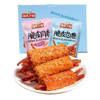 [Hàng hót]1gói thịt cay cuộn sụn - thịt cay cuộn cá - gói 20g