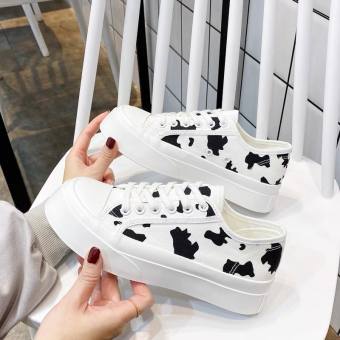 giày thể thao, giày độn đế nữ bò sữa đế nhẹ cực xinh